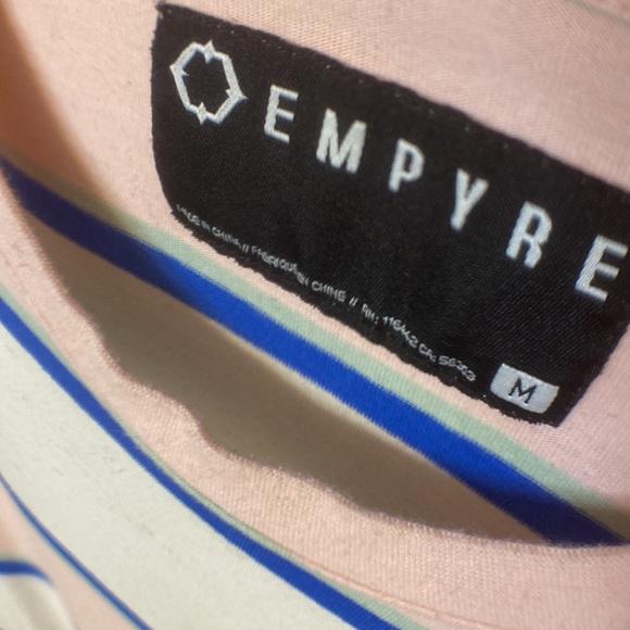 Medium, Empyre, casual men’s pink, white and blue shirt. - Picture 4 of 4